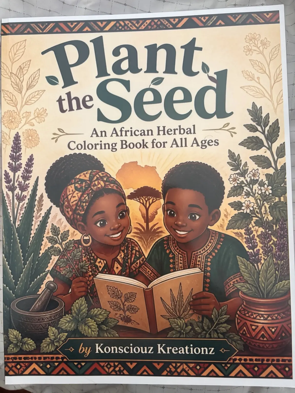 Authentic cover of Plant the Seed: An African Herbal Coloring Book for All Ages